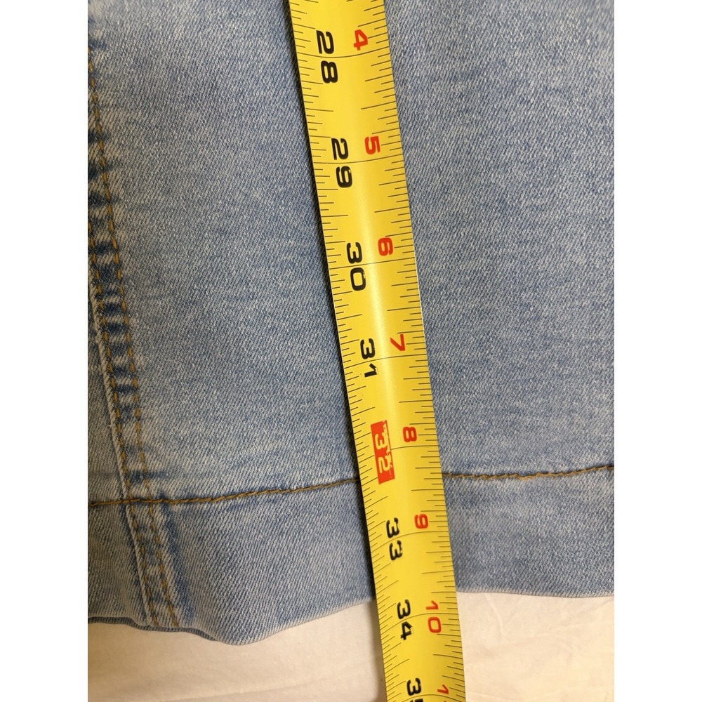 Vintage 90s Y2K Light Blue Wash Denim Button Front Maxi Skirt~L~Pencil Stretch - Picture 7 of 10